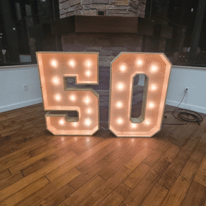 4ft Lighted 50 Sign Letters