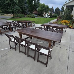 Resin Folding Chair – Brown