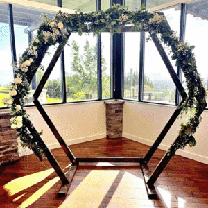 Hexagon Wood Arch/Arbor