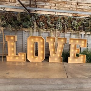 4ft Lighted LOVE Sign Letters
