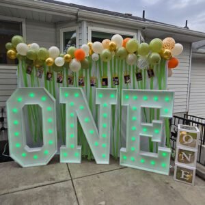 5ft Lighted ONE Sign Letters – LED Multi Color Options