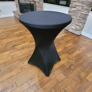 Cocktail Spandex Tablecloth – Black