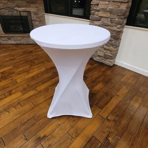 Cocktail Spandex Tablecloth – White