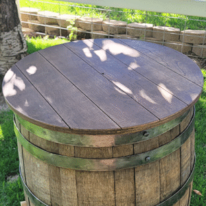 Round Table Top for Whiskey/Wine Barrel