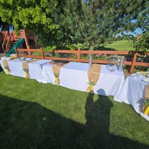 90″ x 156″ Rectangle Tablecloth – White